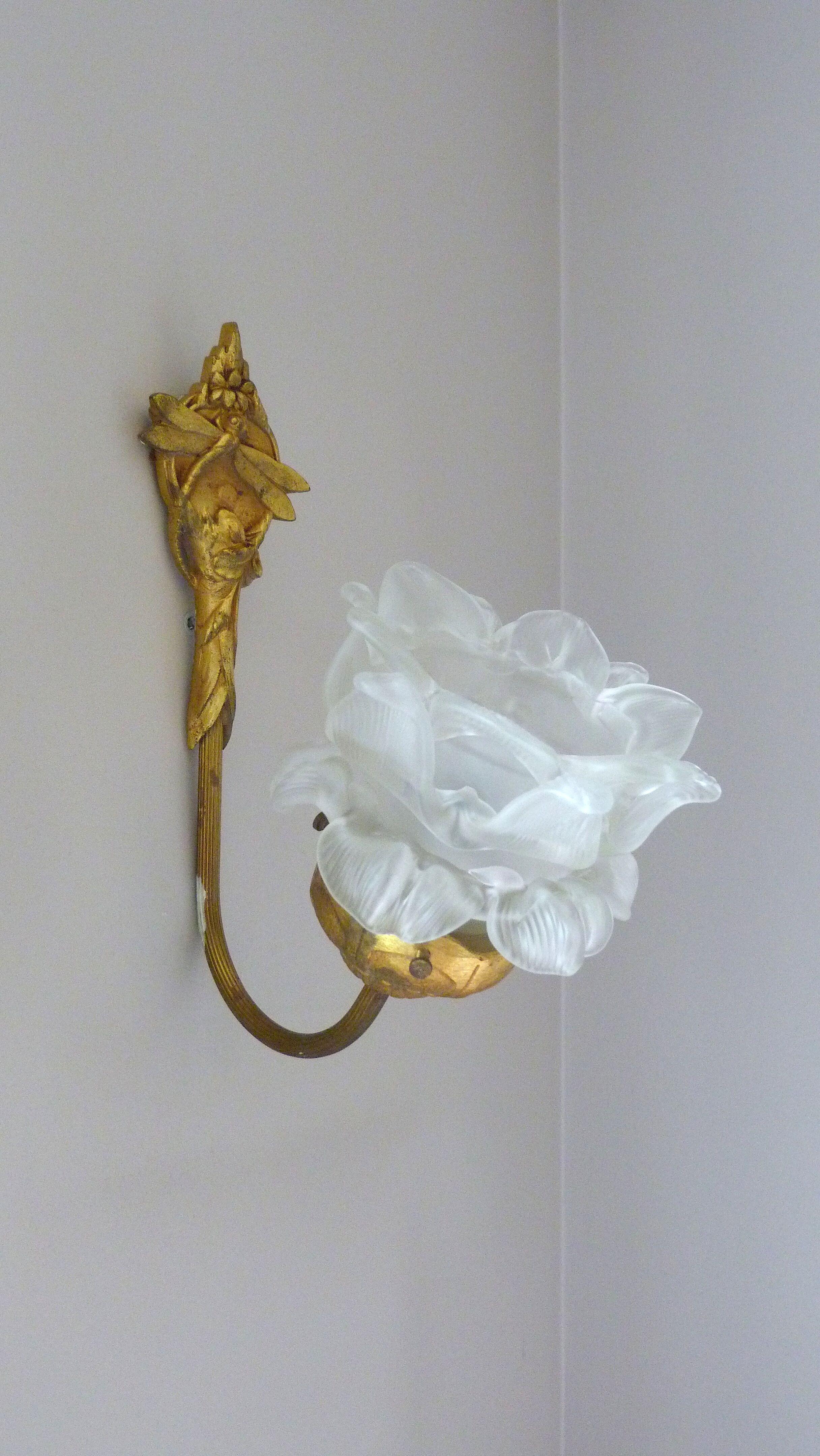 Ancient art nouveau tulip sconce