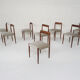 Set of eight rosewood dining chairs by Lubke, Germany 1960's