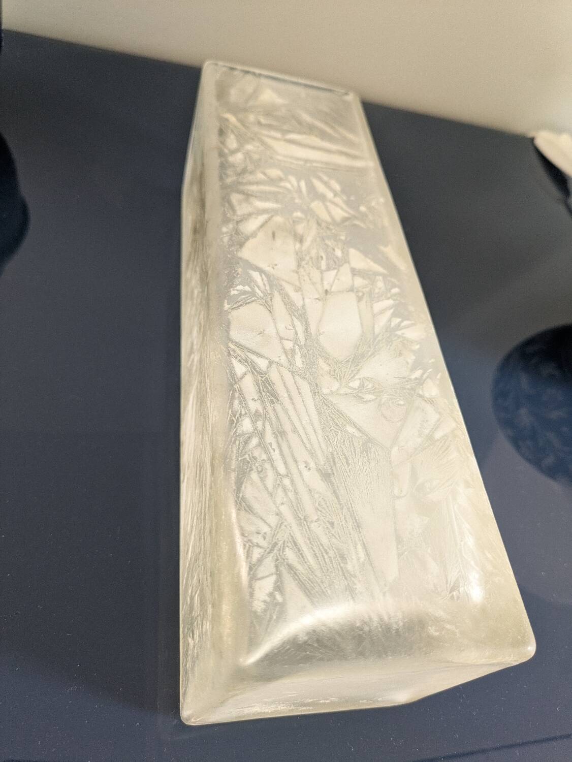 Large Art Deco crystal vase 26 cm