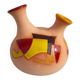 Vase en terre cuite colorée
