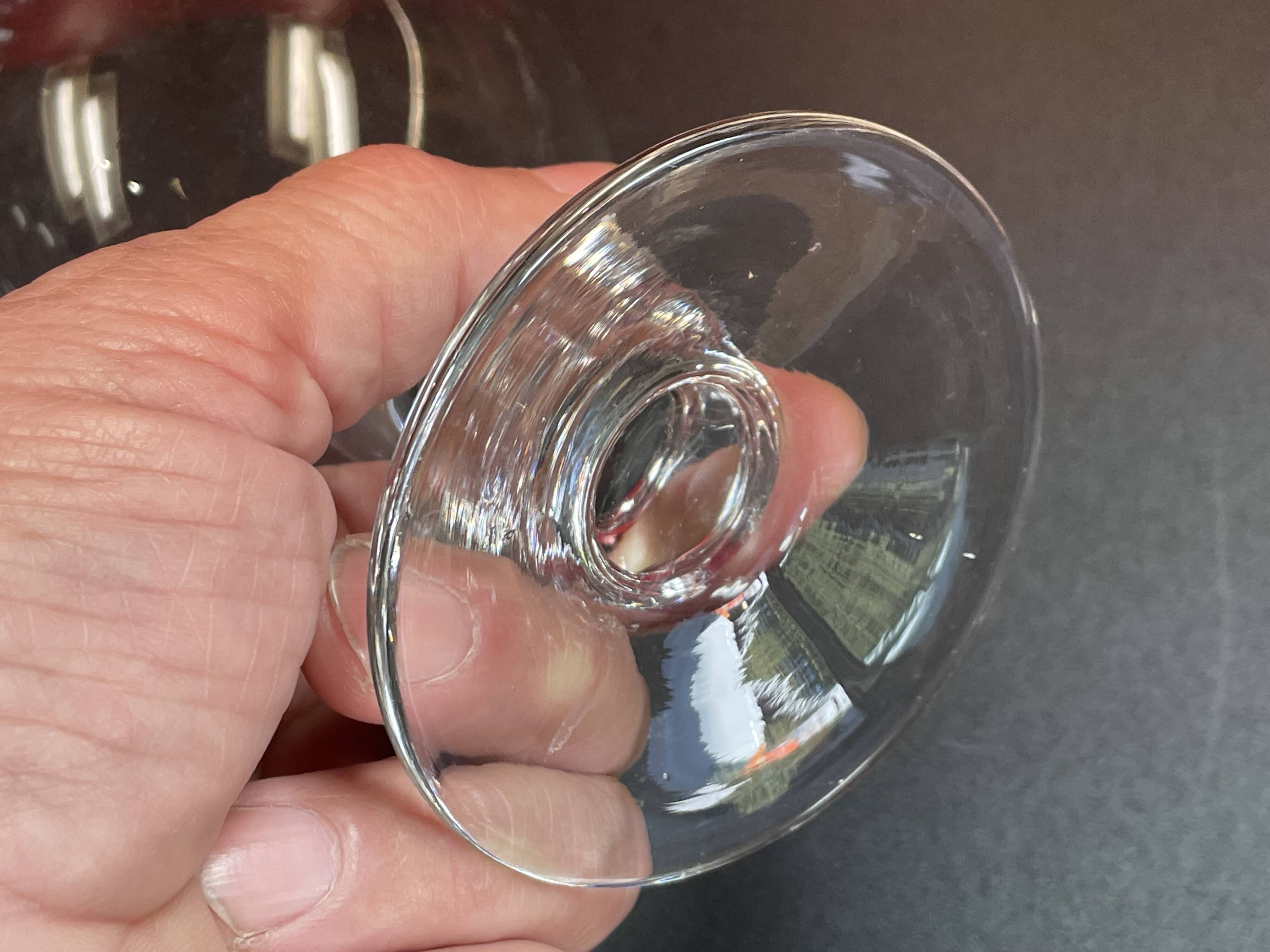 Set of 2 x 4 glasses (wine & water) louis philippe style 14 and 16.5 cm