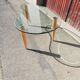 Table basse vintage bois et verre