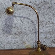 Art Nouveau desk lamp, solid brass with articulated arm – Belle Époque