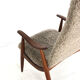 Mid century modern Armchair brown doodle (1) - total restoration - unique