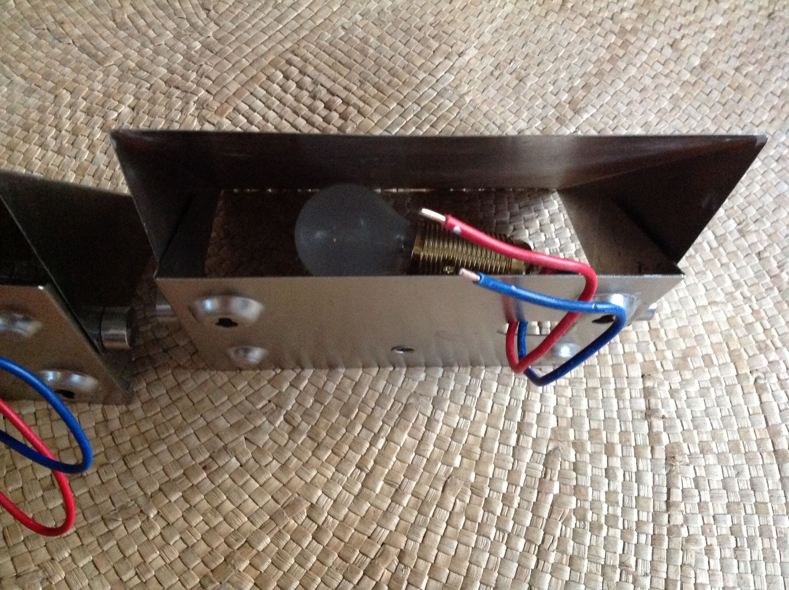 Pair of metal wall light