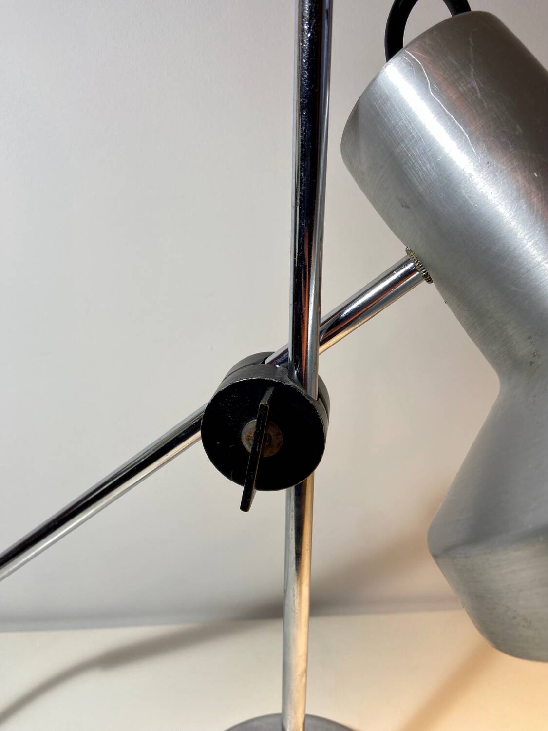 Brushed aluminum desk lamp