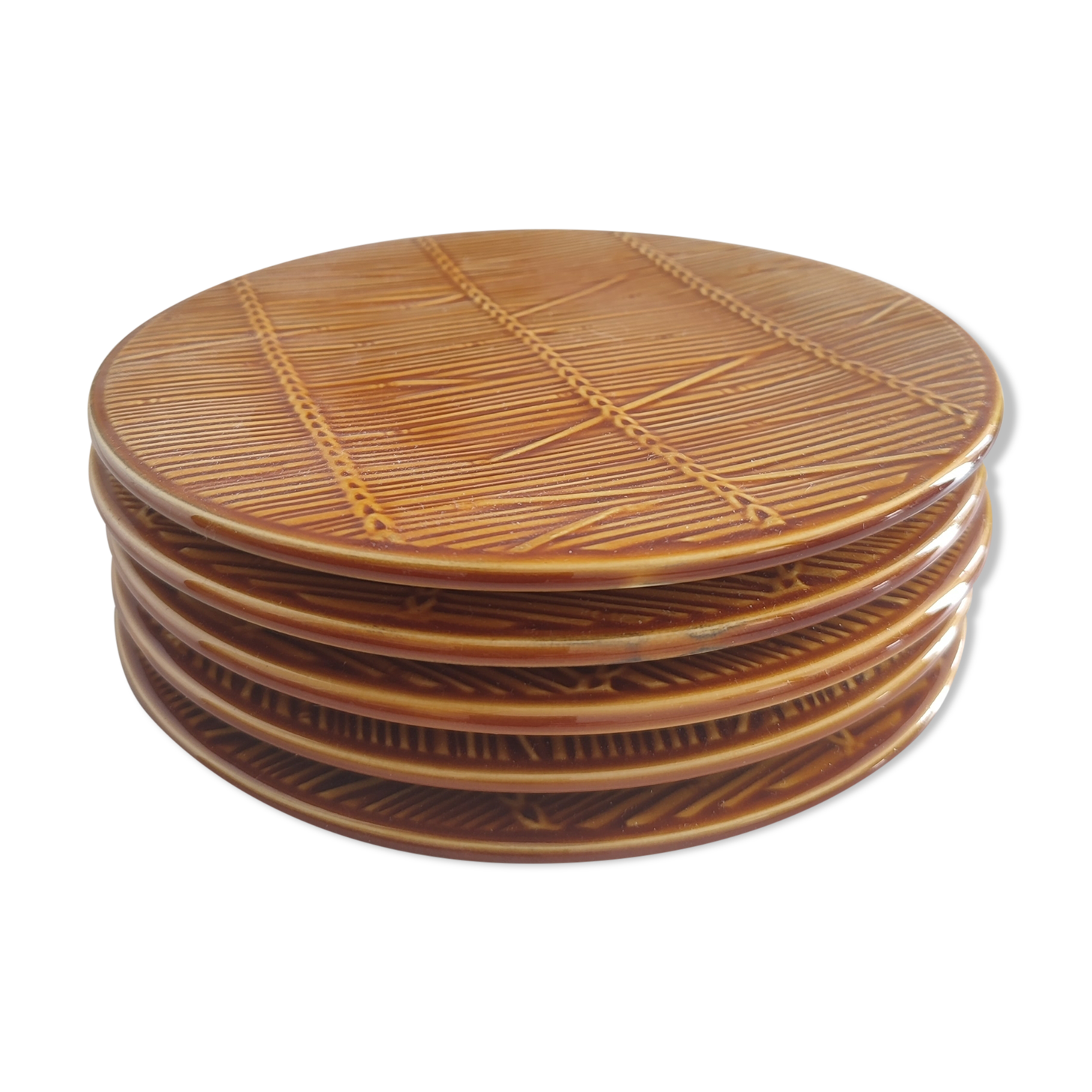 Gien earthenware dessert plates