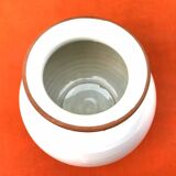 1960s glazed terracotta ball vase