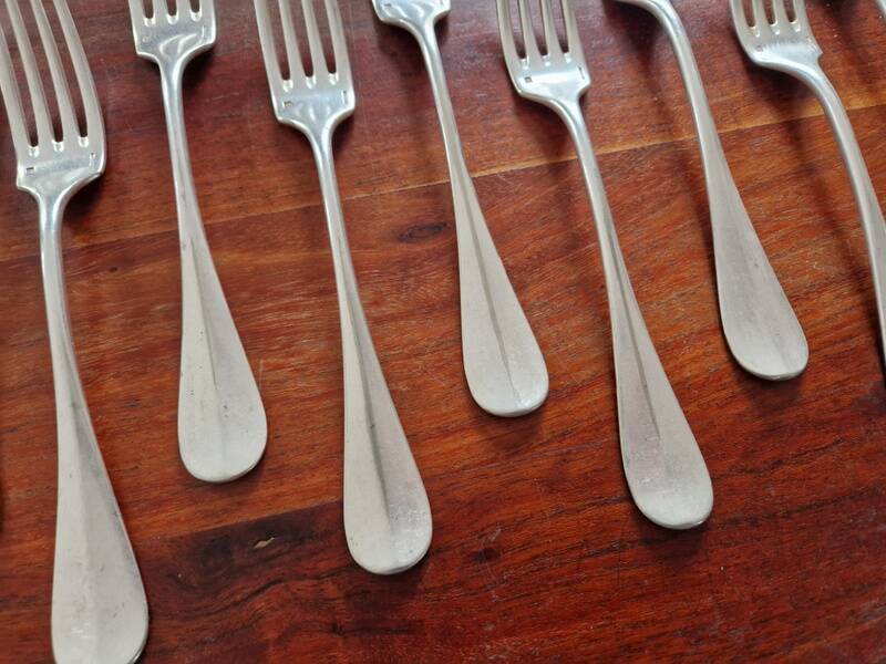 Christofle, Paris - Set of 12 table forks - Fidélio model