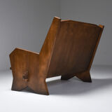 Italian Settee in Stained Beech - 1940's