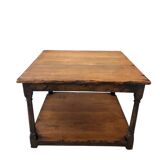 Table basse brutaliste en bois