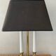 Vintage marble and brass bouillotte lamp