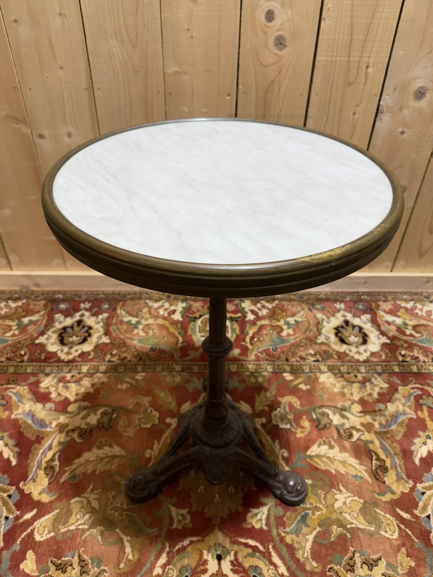 Table - Bistro side table in faux marble