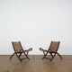 Set of two Gio Ponti “Ninfea” folding armchairs for Fratelli
