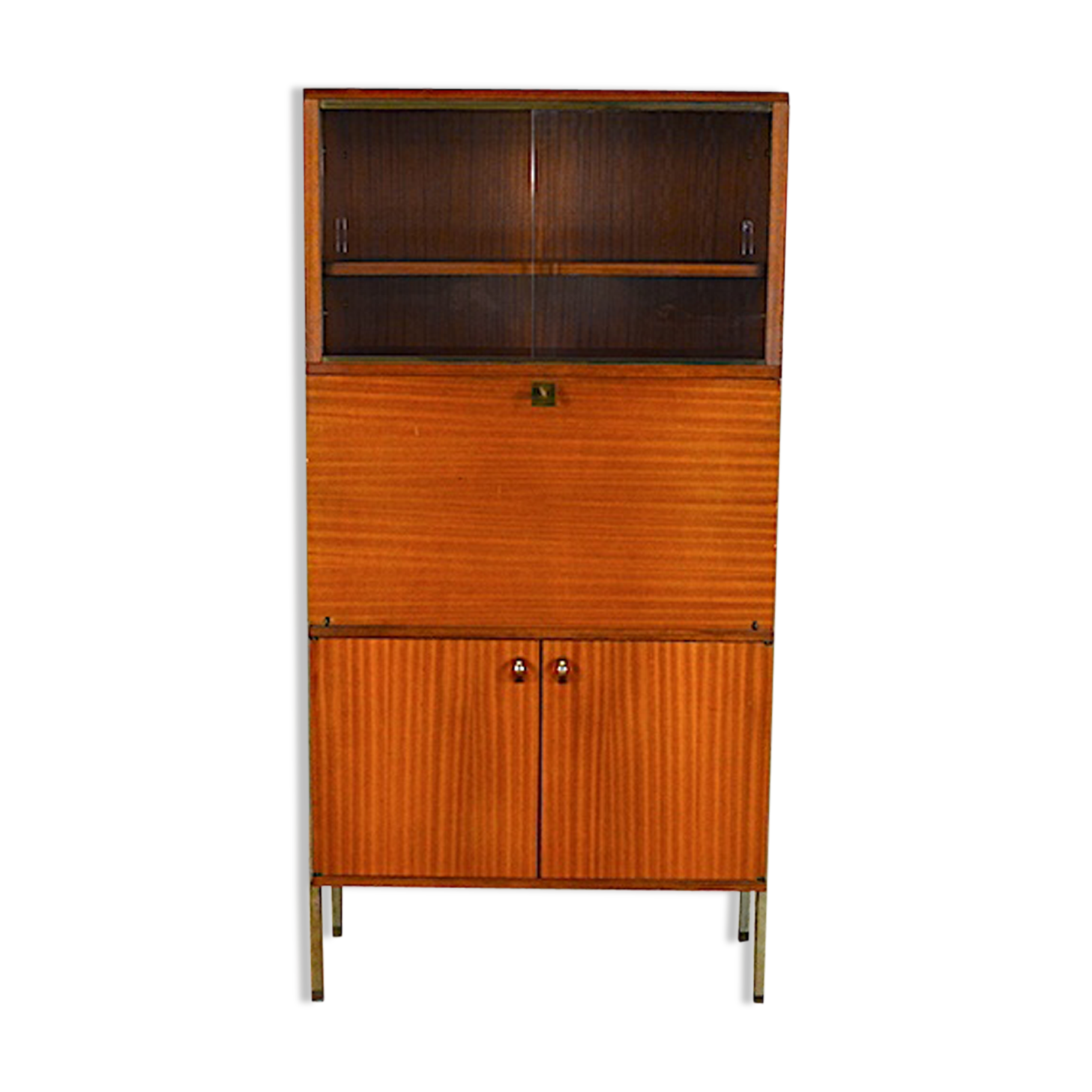 Top design vintage 1950 mahogany secretary