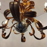 Large Holywood Regency chandelier with 6 light arms from the 60s/70s
