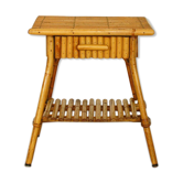 Vintage rattan bedside