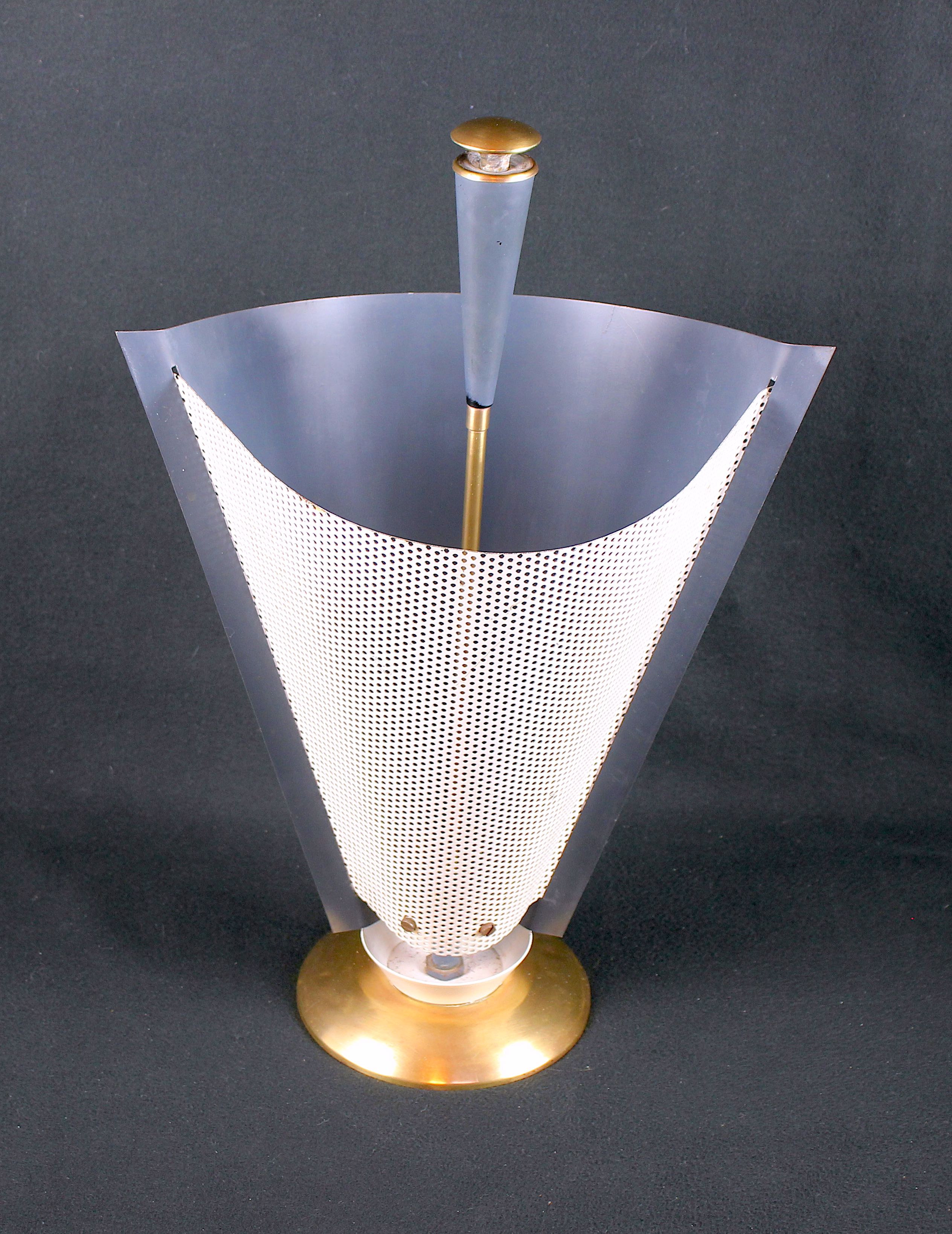Umbrella holder, brass and pierced metal, France