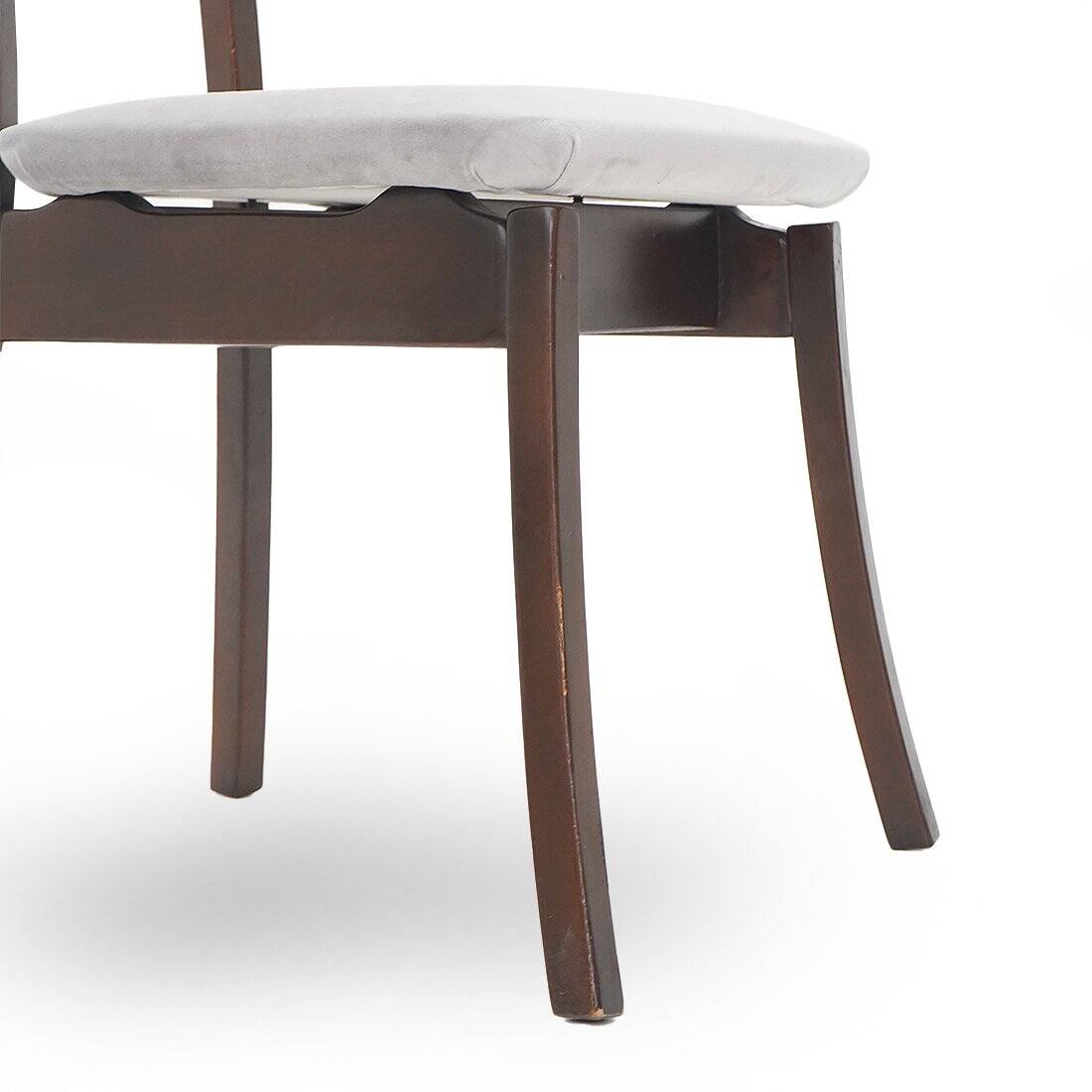 Grey velvet chairs by Angelo Mangiarotti for La Sorgente Del Mobile, 1970s, set of 6.