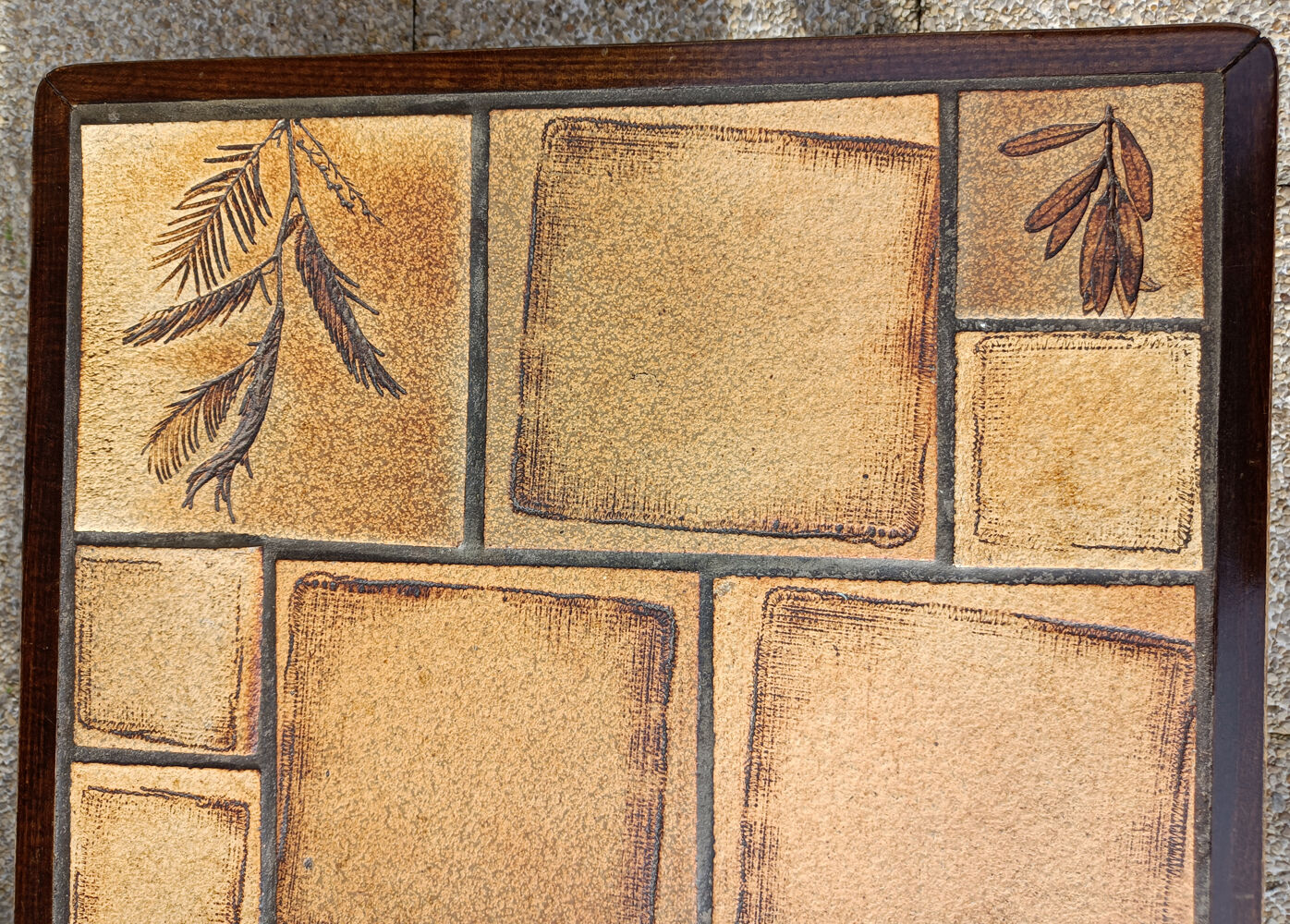 Rectangular herbarium coffee table, vintage 60s