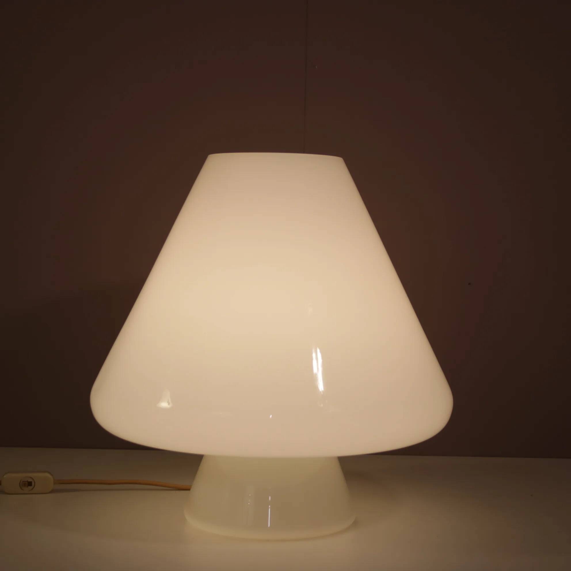 1970s Murano glass table lamp by Venini, Italy