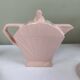 Théière art déco rose
