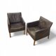 2 x Gerard van den Berg Coppola lounge chair with flexible backrest