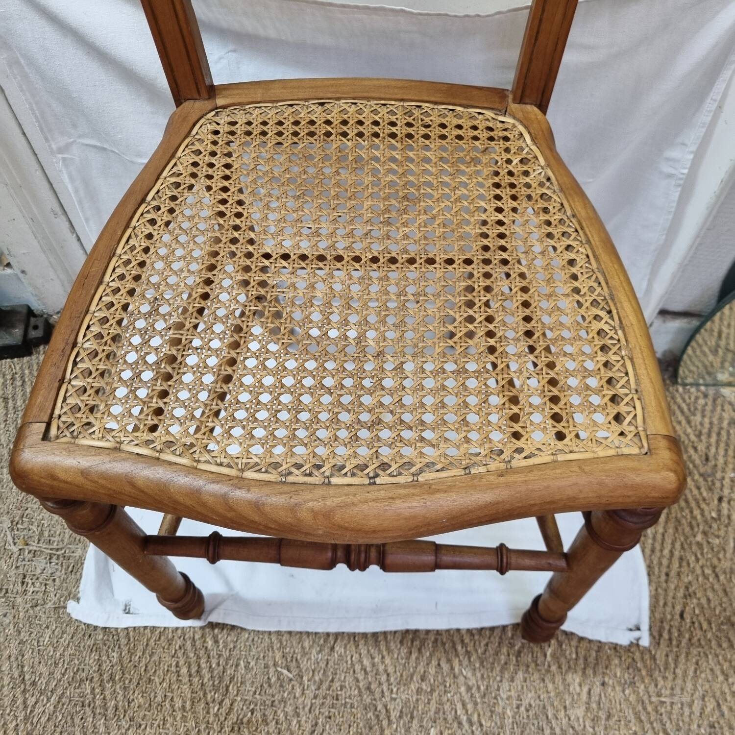 Rattan bedroom chair from the early 20th century