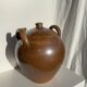 Large round stoneware jar