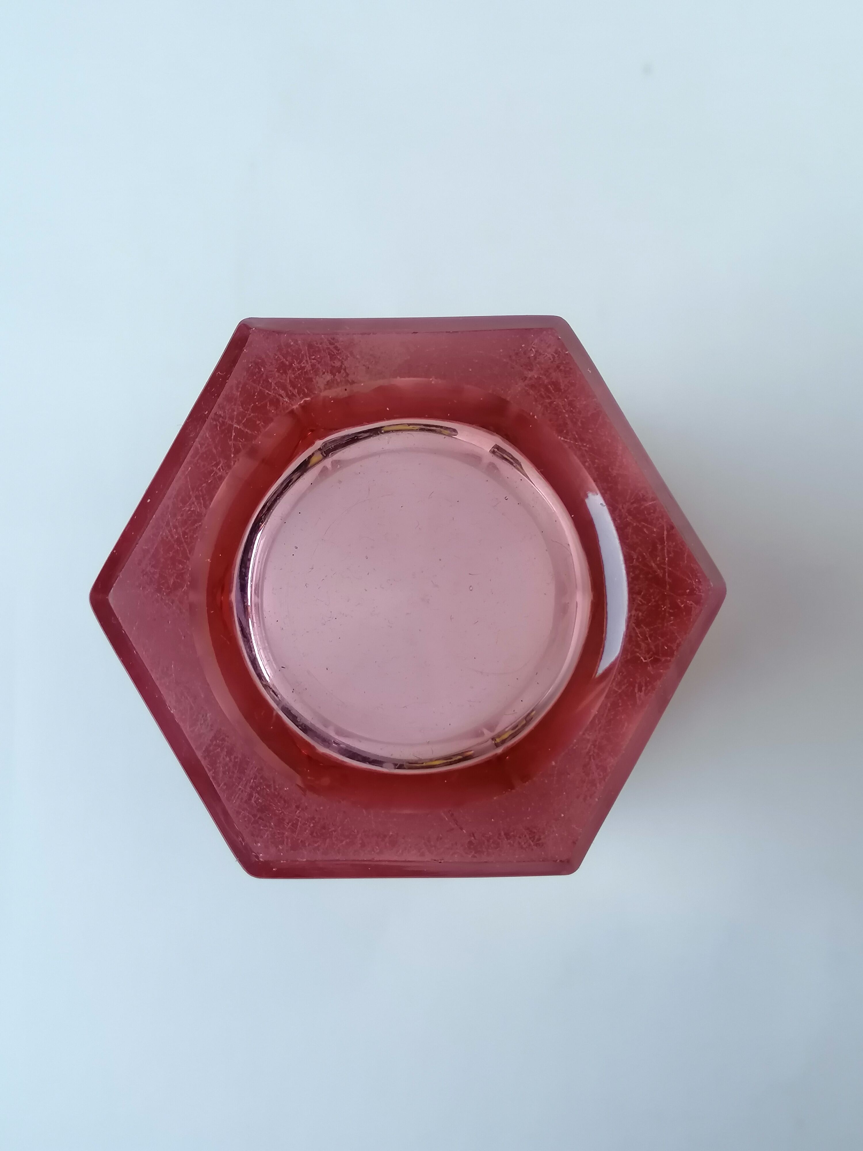Pink glass vase