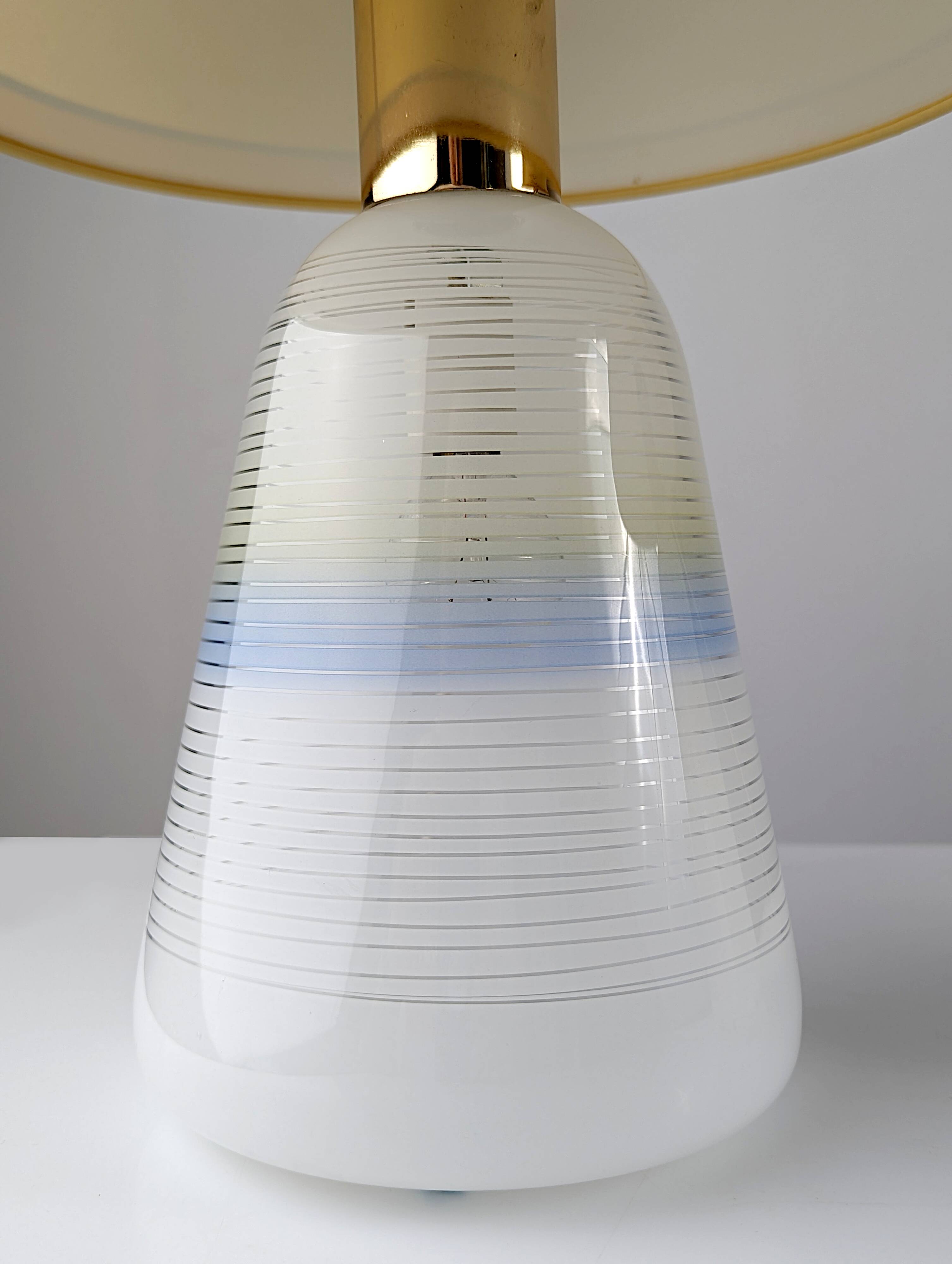 Pair of Italian glass lamps 1970s