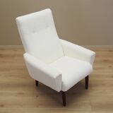 White armchair, Danish design, 1970s, production: Denmark