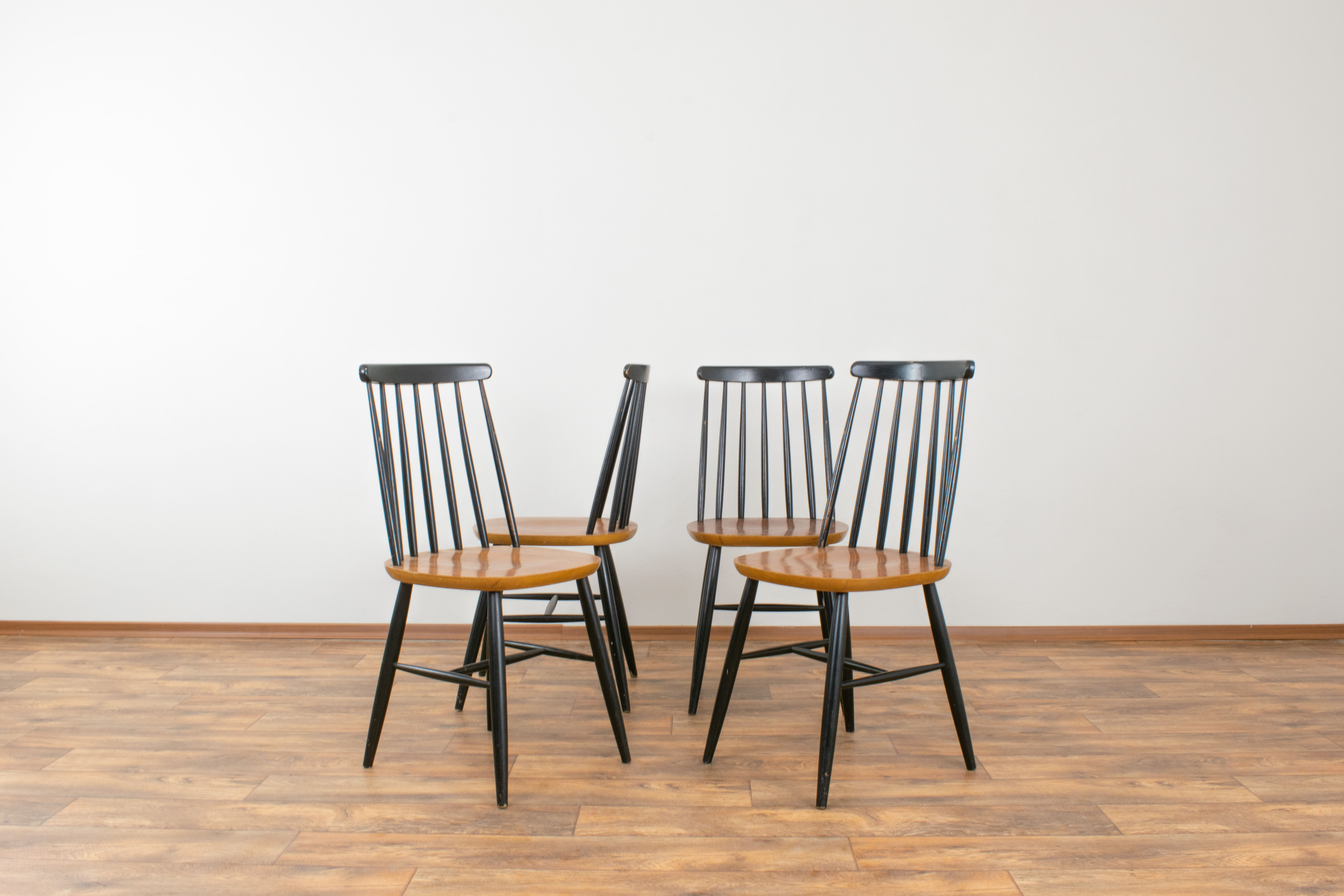 4 mid-century fanett chairs by ilmari tapiovaara, 1960s, set of 4