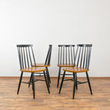 4 mid-century fanett chairs by ilmari tapiovaara, 1960s, set of 4