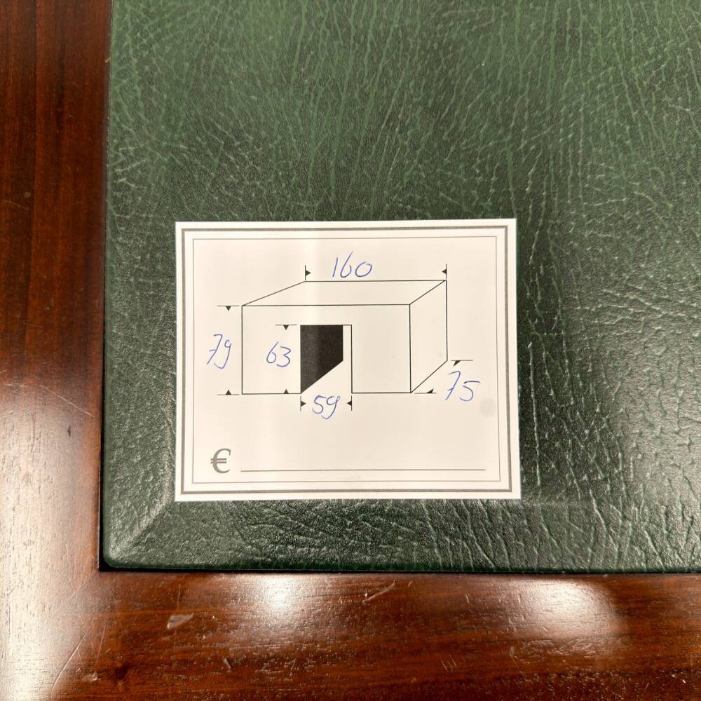 Bureau classique anglais avec cuir vert