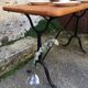 Raw wooden bistro table