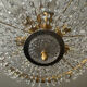 Bronze hot air balloon chandelier and crystal tassels