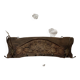 Wall-mounted coat rack in carved wood with rose decoration.