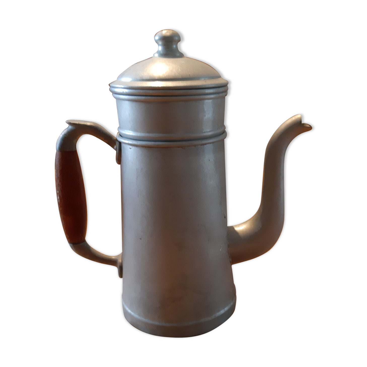 Old aluminium coffee pot