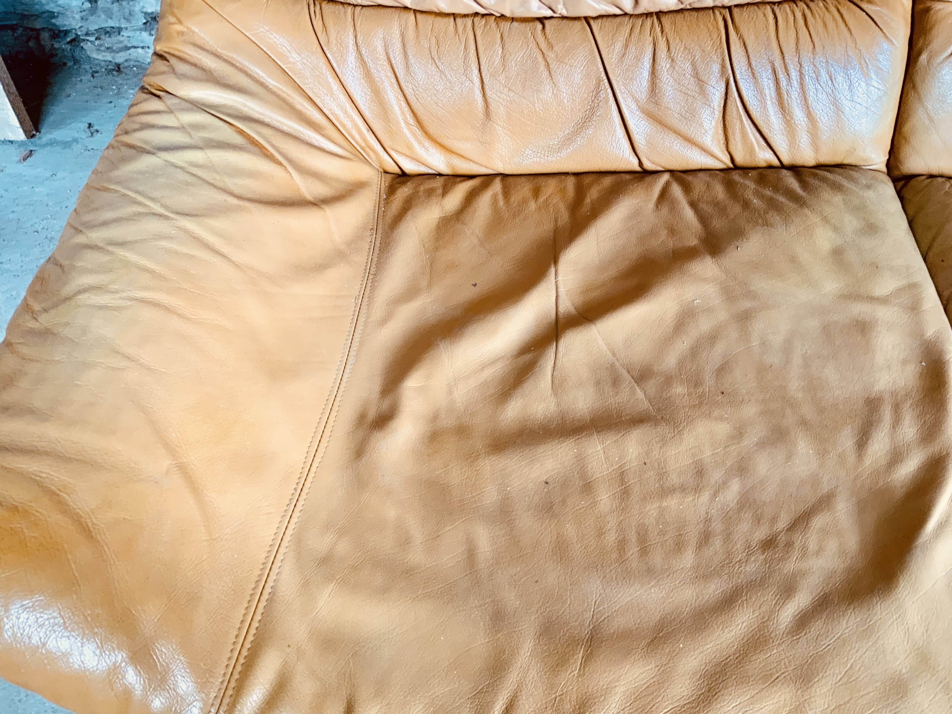 Leather and wood lounge of the Maison Regain 1950s/60s