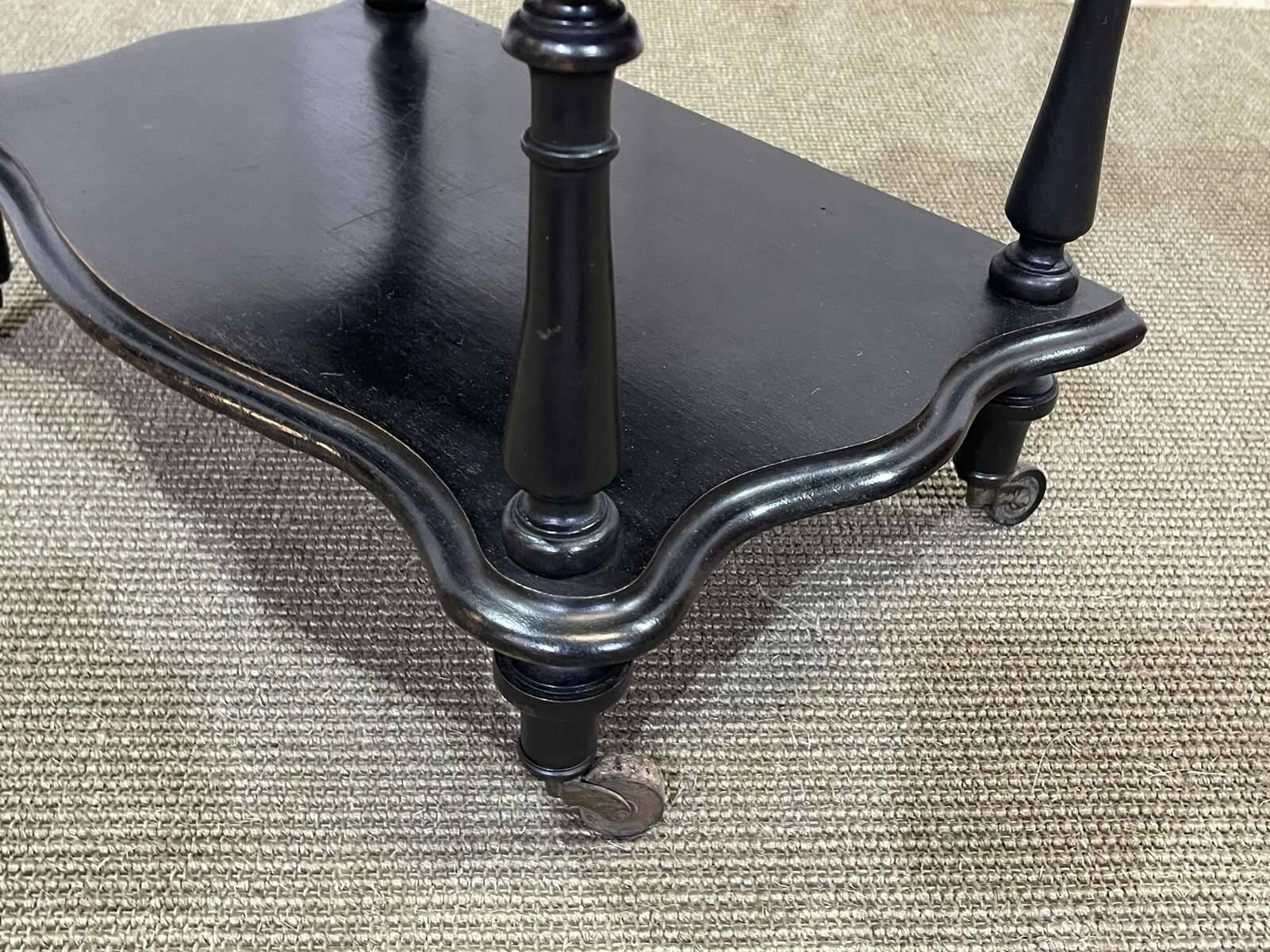 Napoleon III music cabinet, late 19th century, in blackened wood