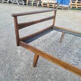 Single bed, Scandinavian teak daybed with compass feet, 1960s