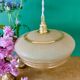 Suspension vintage lampshade in frosted yellow and gold glass