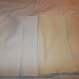 Lot of 6 large white cotton napkins ecru
