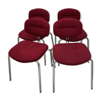 Lot de chaises Steelcase Strafor 1970