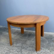 Round table in solid elm from the 1970s by Maison Regain.