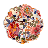 Collection plate gien france peonies, hand painted, vintage