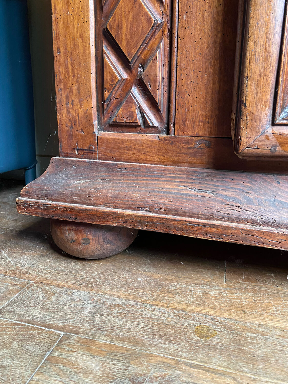 Buffet man standing china cabinet