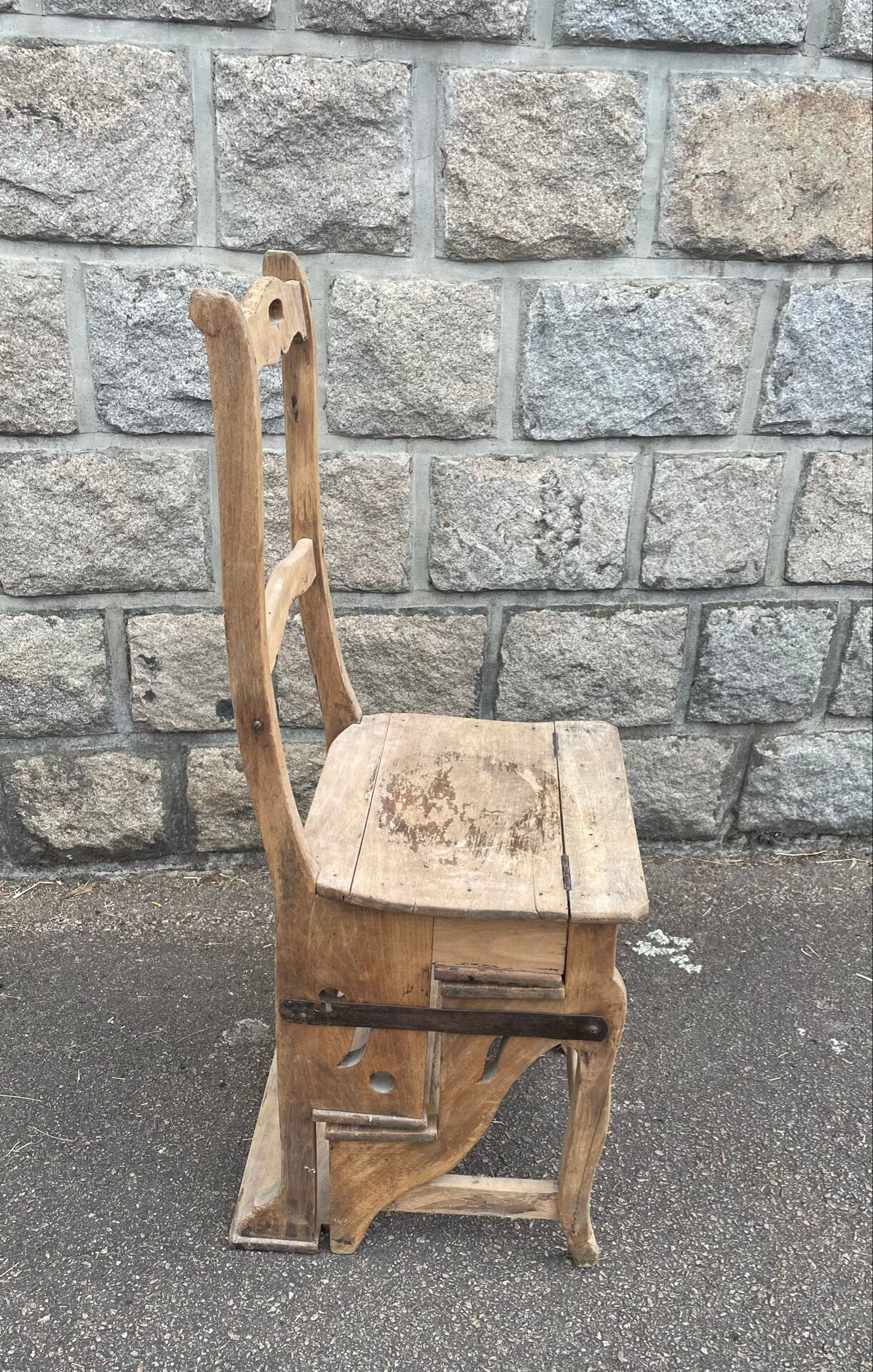Antique wooden step stool
