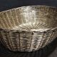 20th century braided silver metal bread basket